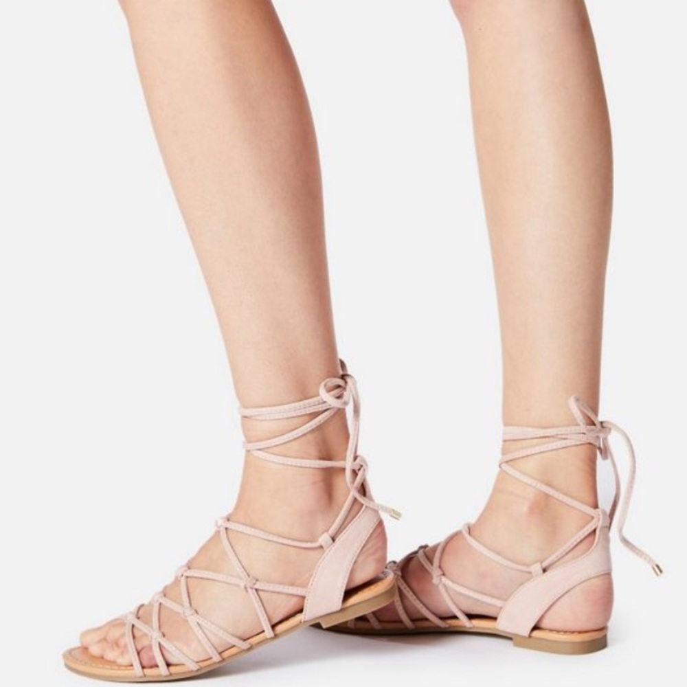 Jelena ankle tie flat sandal